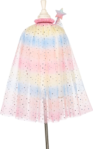 Souza gyerek jelmez – unikornis köpeny fejpánttal és varázspálcával (5–7 év)