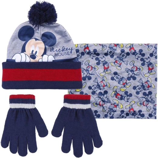 Mickey sapka, nyakmelegítő és kesztyű szett