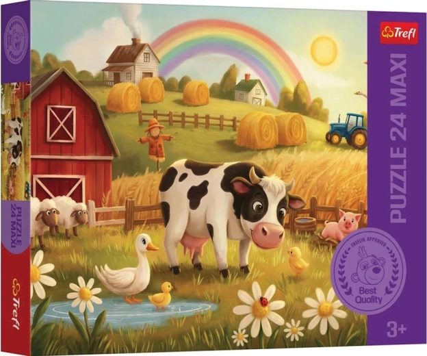 Trefl puzzle tehén a farmon maxi 24 darabos