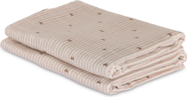 NUUROO Josefine muszlin bambusz pelenkák stripe bow - 2 db