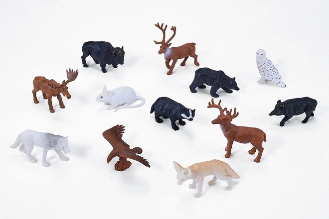Mojo mini világ erdei állatkák – 12 figurás készlet tubusban