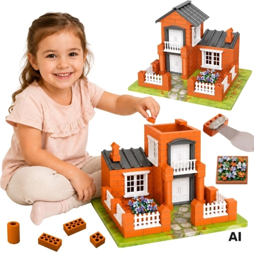 Woopie építőkészlet tégla villa 458 darab - 1 db