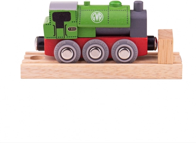 Fából készült GWR mozdony, zöld