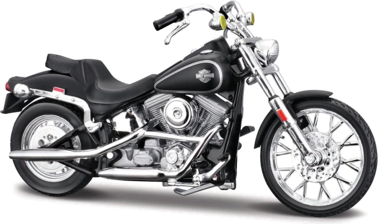 Maisto HD motorkerékpár 1984 FXST Softail matt fekete 1:18