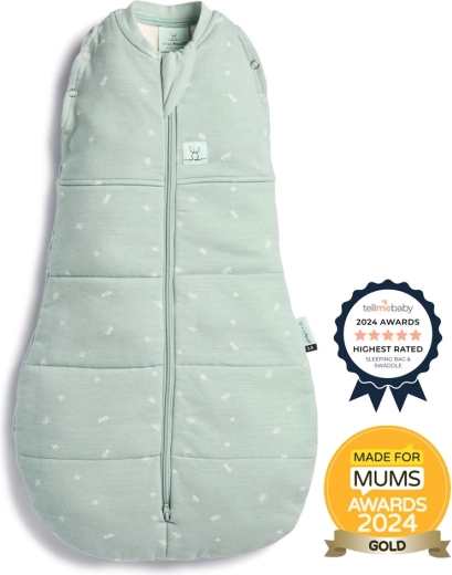 2 az 1-ben pólya és hálózsák Cocoon sage 0–3 hónap (3–6 kg), 2,5 TOG ErgoPouch