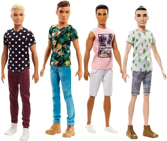 Barbie Fashionistas Ken kék pólóban kaktuszokkal