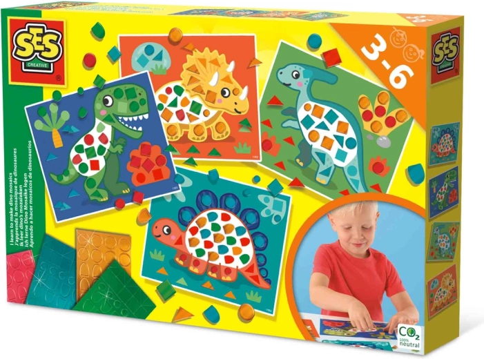 SES Creative kreatív dinoszaurusz mozaikák a legkisebbeknek