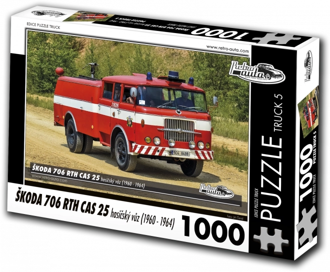 Retro-autók kirakó Škoda 706 RTH CAS 25 tűzoltóautó 1000 darab