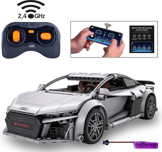 CaDA Audi R8 Coupé 1:14 távirányítós, szürke