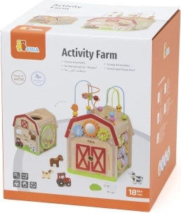 Fa mintás, fa aktivitás játék kocka (farm)