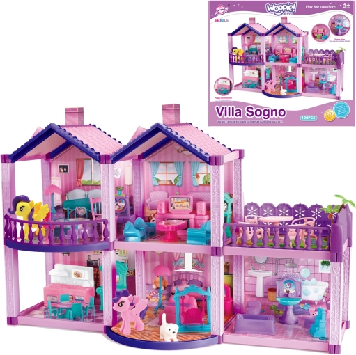 Woopie Póni Fantasy Villa babaház, 120 darab