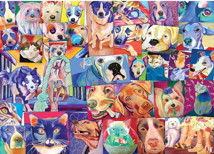 Puzzle a macskák és kutyák világa 1000 darabos
