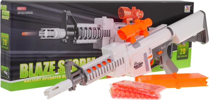 BLAZE STORM félautomata hablövedékes blaster – fehér