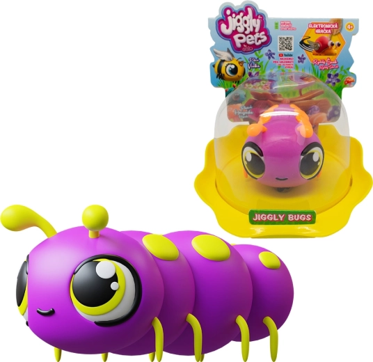 Interaktív JIGGLY BUGS hernyó, lila