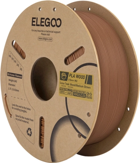 Elegoo PLA filament faforgáccsal – indiai tölgy