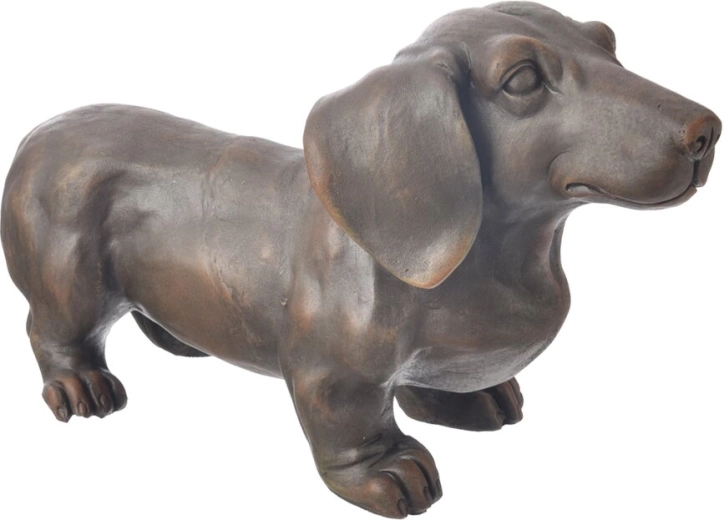 Barna tacskó kerámia figura 43 cm