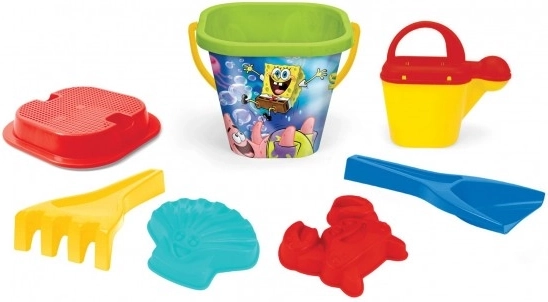 homokozó készlet 7 db SPONGEBOB, 3 szín, háló