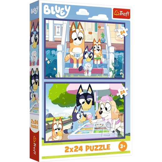 Puzzle 2x24 Vidám Bluey - BBC Bluey Trefl