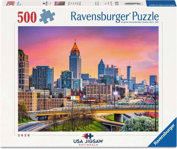Ravensburger puzzle USA Jigsaw Nationals: Atlanta panorámája alkonyatkor 500 darab