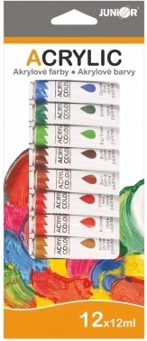 Akrilfestékek 12×12 ml dobozban