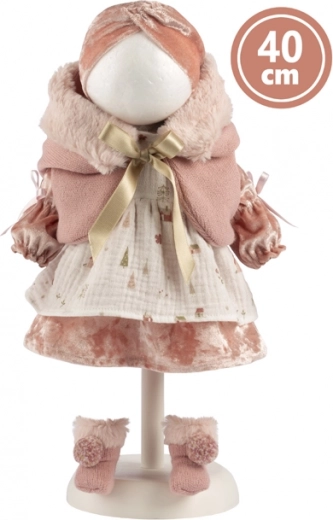 Ruhaszett 40 cm-es babához – elegáns rózsaszín Llorens Lucia összeállítás