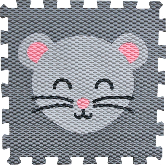 Minideckfloor egérke – szürke szőnyeg világosszürke egérrel