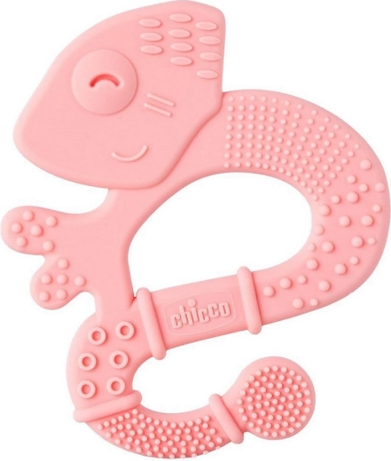 Chicco szilikon rágóka Super Soft Chameleon rózsaszín 2hón+