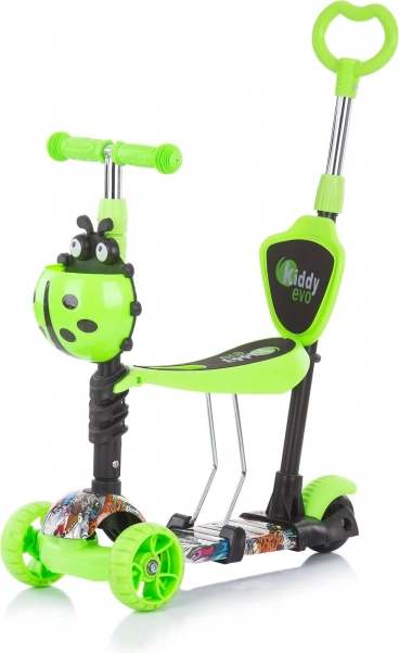 Kiddy Evo 3 az 1-ben gyermek roller vezetőrúddal – Zöld