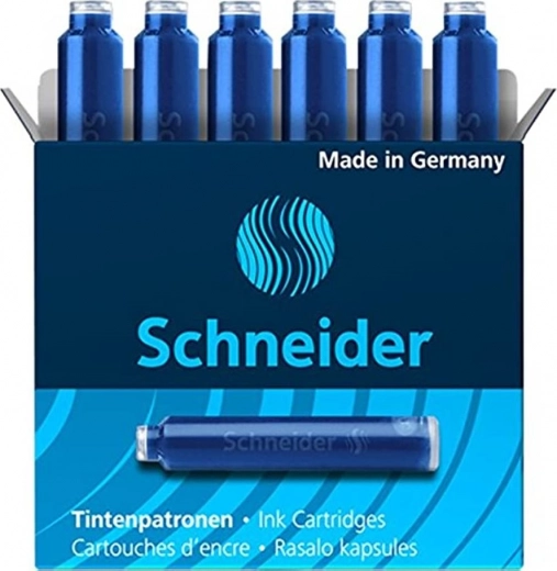 Schneider kék tintapatronok, 6 db