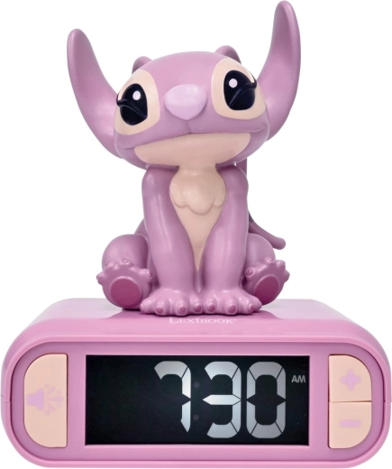 Lexibook Stitch Angel gyermek ébresztőóra világító figurával