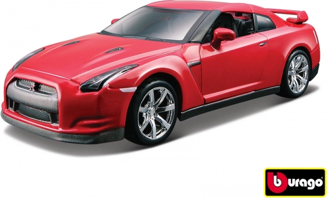 Bburago autó 2009 Nissan GT‑R R35 piros 1:32