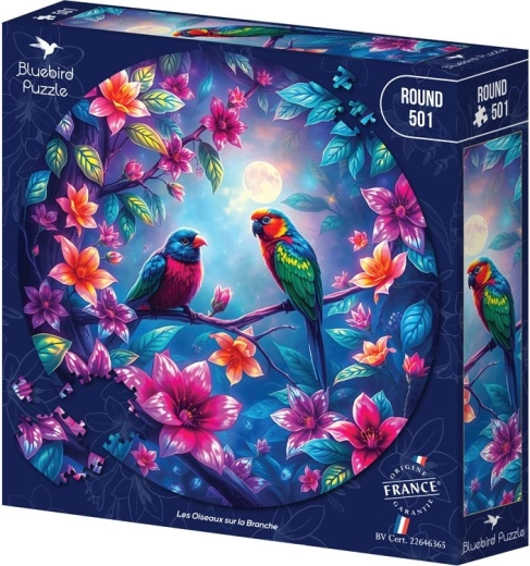 Bluebird kerek puzzle Madarak az ágon (501 darab)
