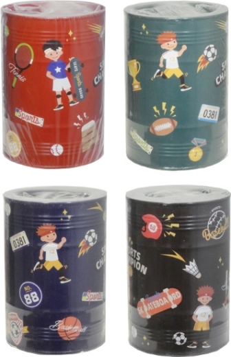 Fém persely sportos motívummal