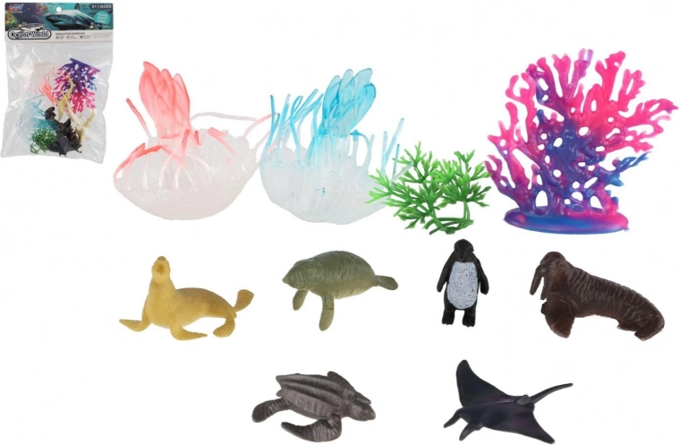 Tengeri állatkák és korallok készlet