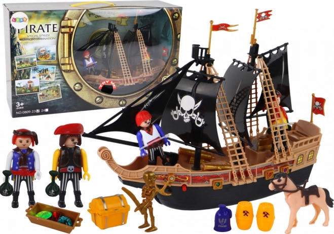 Kalózhajó játékkészlet hangokkal és fényekkel