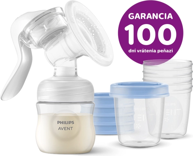 Philips Avent kézi mellszívó VIA poharakkal 180 ml (5 db)