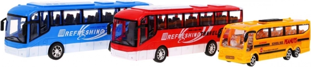 Gyerek buszok készlet 3+ Iskolabusz és kiránduló buszok élénk színekkel
