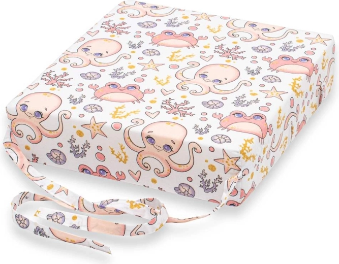 New Baby Basic gyerek székmagasító, polip motívummal, rózsaszín