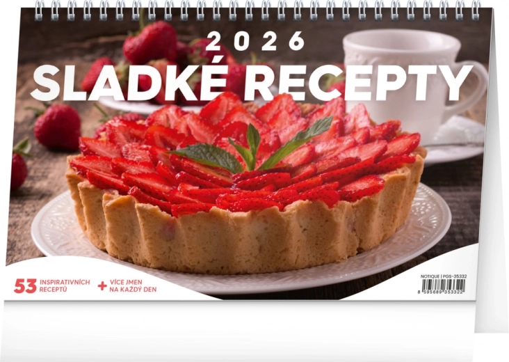 Asztali naptár Édes Receptek 2026