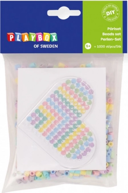 Playbox Kis készlet vasalható gyöngyök Szív 1000 db