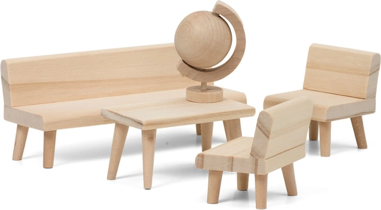 Lundby kreatív bútorszett nappaliba babaházhoz (DIY)