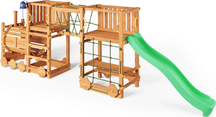 Hosszú, zöld, 220 cm-es csúszda