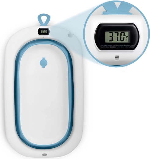 Elektronikus hőmérő fényes LCD-vel és biztonsági dugóval