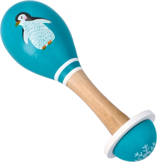 Fa maracas pingvinnel gyerekeknek