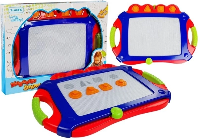 Mágneses tábla Kék bélyegzők Pictionary