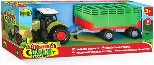 Elemes traktor szénaszállító pótkocsival