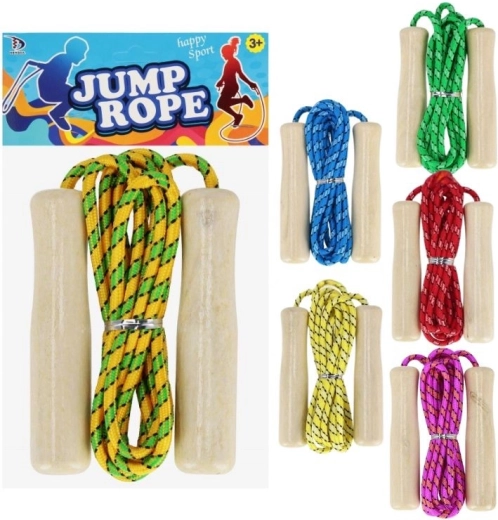 Ugrálókötél fa markolatokkal gyerekeknek