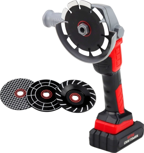 Valósághű sarokcsiszoló cserélhető tárcsákkal