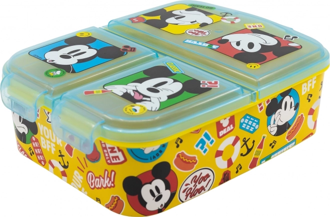 Gyerek uzsonnás doboz Mickey egér több rekesszel