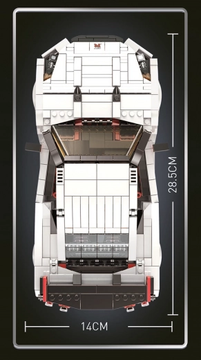 építőkészlet sportautó 1034 darab – fehér